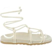 Sandália Feminina De Amarrar Flatform Papete Anatômico Confortável Via Angel 6301