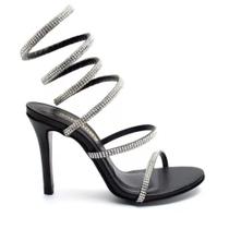 Sandália Feminina Espiral Salto Fino Alto Amarração Da Moda tam 38 Sandália Feminina Espiral Salto Fino Alto Amarração Da Moda tam 38