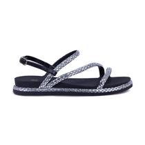 Sandalia Feminina Estilosa Com Strass Luxo