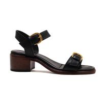 Sandália Feminina Evora Couro Preta - Cód 632102-001