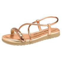 Sandalia Feminina Facil Calce Brilho Flatform Dakota Y6992