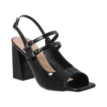 Sandália Feminina Fivela Confortável Retro Boneca Salto Alto