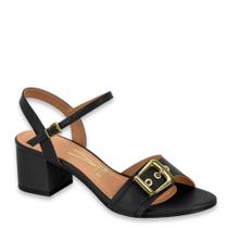 Sandália Feminina Fivela Vizzano Salto Baixo Grosso 62911184