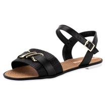 Sandália feminina flat moleca 5297473 Sandália feminina flat moleca 5297473