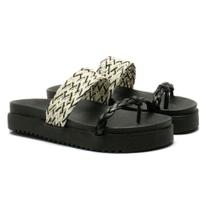 Sandalia Feminina Flat Papete Plataforma Estilosa Lev Casual 901-GG