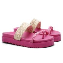 Sandalia Feminina Flat Papete Plataforma Estilosa Lev Casual 901-GG