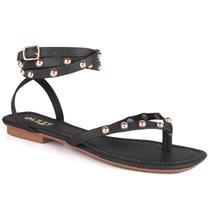 Sandália Feminina Flat Rasteira De Dedo Brilho Moda Verão Tendência Blogueira Dia a Dia Original