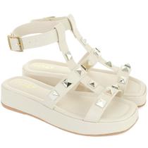 Sandália Feminina Flat Slide Flatform Estilo Moda Conforto OLZZY