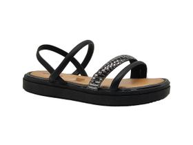 Sandália Feminina Flatform Baixa Papete Confortável Brilho Mississipi Q9142