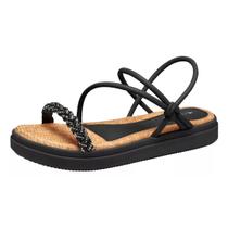 Sandália Feminina Flatform Brilho Moderno Estilo Mississipi