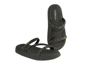 Sandália Feminina Flatform Brilhosa Moleca 5469121S Sandália Feminina Flatform Brilhosa Moleca 5469121S