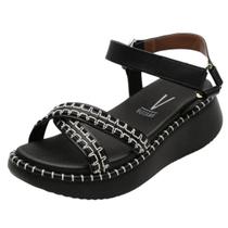 Sandalia Feminina Flatform Casual Conforto Anabela Vizzano