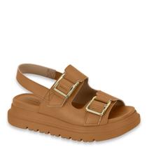 Sandália Feminina Flatform Fivela Conforto Modare 7200.102 - Camel Napa - 38