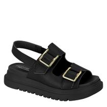Sandália Feminina Flatform Fivela Conforto Modare 7200.102 - Preto Napa - 35