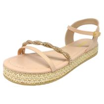 Sandalia Feminina Flatform Macio Aplicaçôes Strass Sua Cia