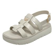 Sandália Feminina Flatform Moderna Conforto Casual Via Marte