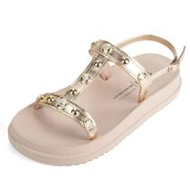 Sandália Feminina Flatform Pratica com Peças Douradas Dakota Sandália Feminina Flatform Pratica com Peças Douradas Dakota