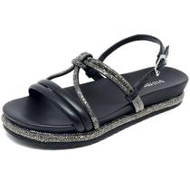 Sandália Feminina Flatform Strass Sofisticada Via Marte Sandália Feminina Flatform Strass Sofisticada Via Marte