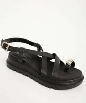 Sandália Feminina Flatform Tiras Modare-71104