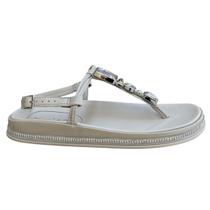 Sandália Feminina Flatform Tiras Pedraria Moleca 5509.204 Sandália Feminina Flatform Tiras Pedraria Moleca 5509.204