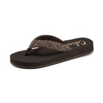 Sandália feminina Flip Flop Cobian Braided Bounce, tamanho 7, chocolate