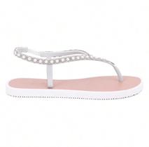 Sandália Feminina Flor De Griffe Chinelo De Dedo Com Strass Casual Dia Dia Verão