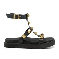 Sandália Feminina Gladiadora Ajustavel Plataforma Slide