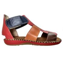 Sandalia Feminina Gladiadora Couro Legitimo Vermelho