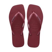 Sandália Feminina Havaianas Slim Square Lg Met Fc Amaranto