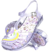 Sandália Feminina Infantil Gliter Estrelinha Unicórnio