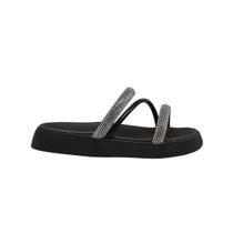 Sandália Feminina Infantil Juvenil Com Tiras Strass Molekinha 2358100