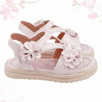 Sandália Feminina Infantil Menina Confortável e Macia Moda Verão com Flores Lindas