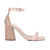 Sandália Feminina Jjojo Kéfera Salto Alto Grosso 9 Cm