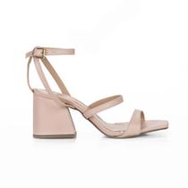 Sandalia Feminina Jjojo Moda Ohana Salto Quadrado Médio 7 Cm