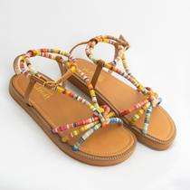 Sandália Feminina Lepeti Shoes Tiras Multicolorida