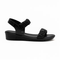 Sandália Feminina Lia Couro Preto - Cód 661101-001