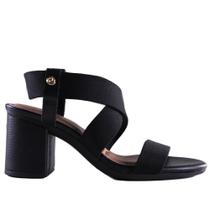 Sandália Feminina Lia Line Salto Bloco 234371804 Preto