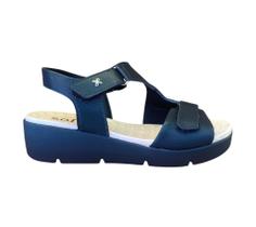 Sandália feminina linha confort tiras autocolantes Softli Sandália feminina linha confort tiras autocolantes Softli