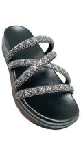 Sandalia Feminina Luxo Papete Flat Maya Glitter Brilho Leve - 032