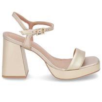 Sandália Feminina Meia Pata Couro Ouro Light Usaflex AI08010