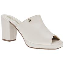 Sandália Feminina Meia Pata Salto Bloco Grosso Alto Tamanco