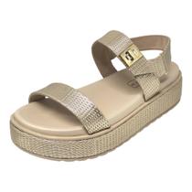 Sandália Feminina Metalizada Flatform Conforto Ramarim