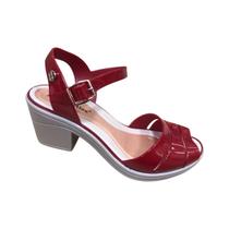 Sandalia Feminina Miss Miss Plataforma Salto Bloco Baixo Meia pata Sandalia Feminina Miss Miss Plataforma Salto Bloco Baixo Meia pata