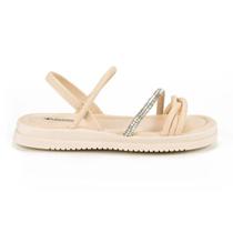 Sandalia Feminina Mississipi Flatform Bege Baunilha - Q9802