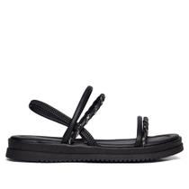 Sandália Feminina Mississipi Flatform Napa Strass Preto Sandália Feminina Mississipi Flatform Napa Strass Preto