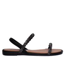 Sandália Feminina Mississipi Rasteira Brilhos Preto Sandália Feminina Mississipi Rasteira Brilhos Preto