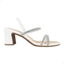 Sandália Feminina Mississipi salto Bloco Branco Mc414.0007 Sandália Feminina Mississipi salto Bloco Branco Mc414.0007