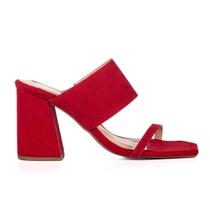 Sandália Feminina Moda Karina Salto Alto Grosso 9cm