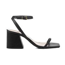Sandália Feminina Moda Ofelia Salto Medio Grosso Bloco 7 cm Moderna