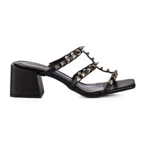 Sandália Feminina Moda Priscila Salto Médio E Grosso 6cm Sandália Feminina Moda Priscila Salto Médio E Grosso 6cm
